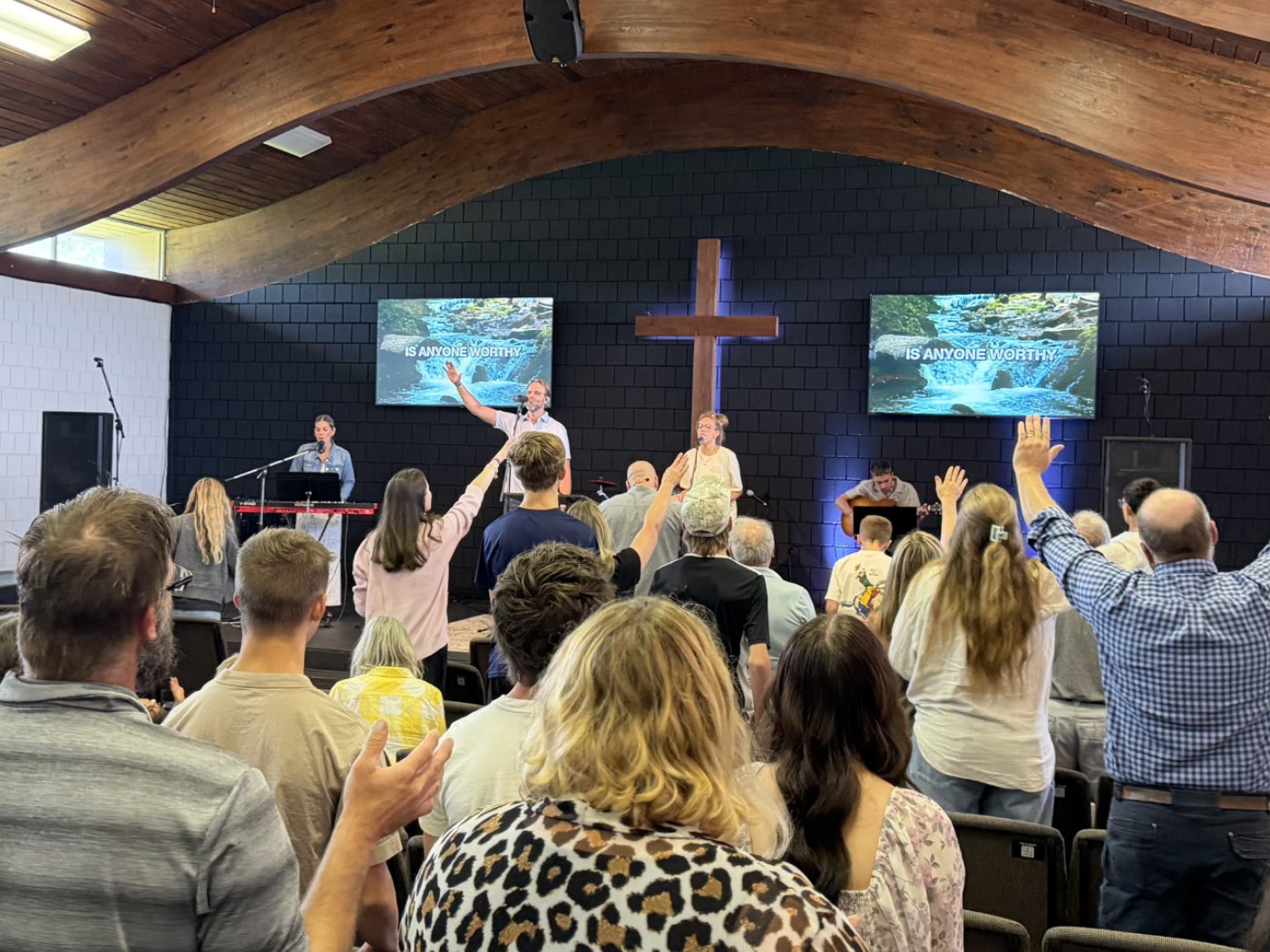 Sunday morning worship service at Shepherd Church in Hobart, Indiana